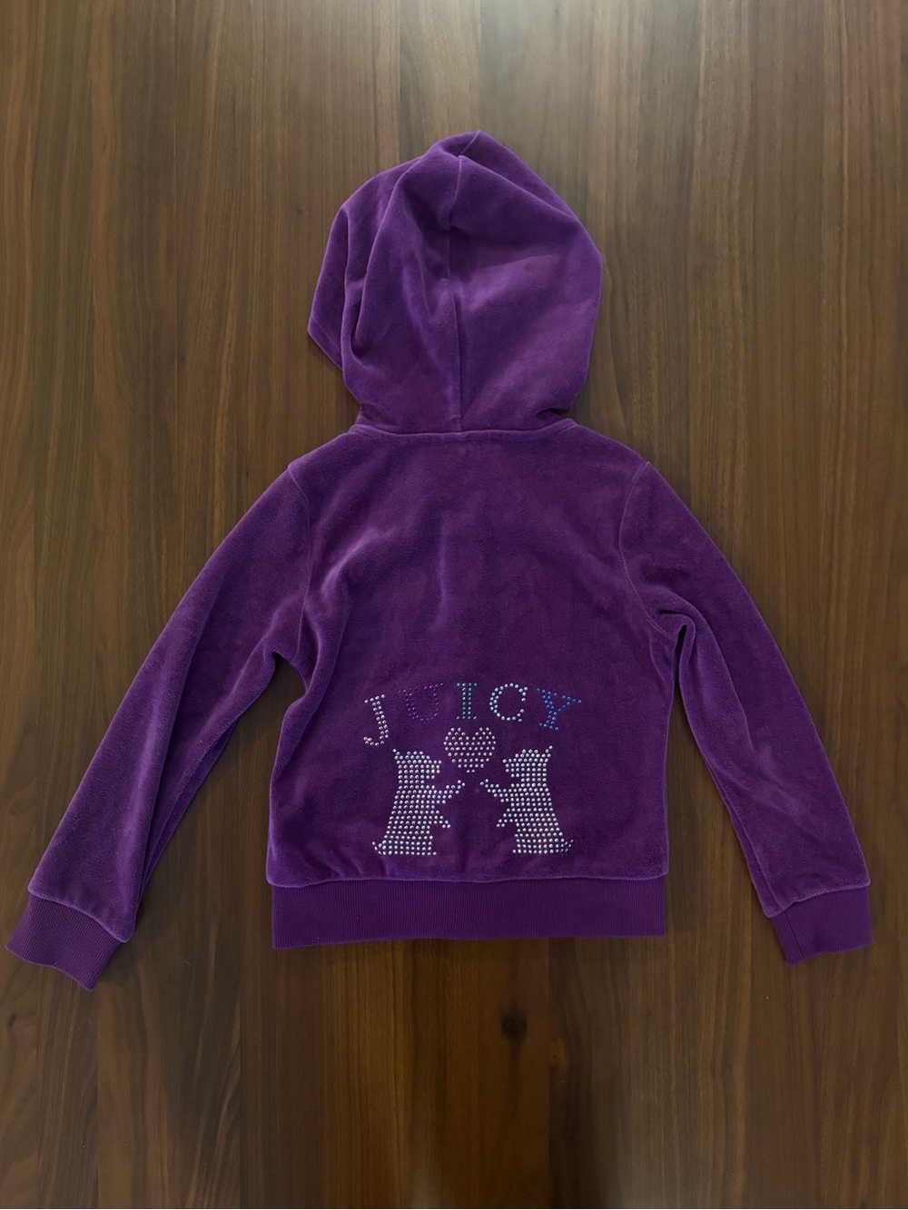 Kids Juicy Couture Velour Zip Hoodie | Purple | Size 5